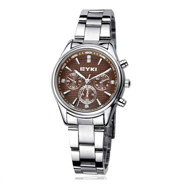 wristwatches eyki brand women stainless steel waterproof watch fashion silver quartz watches female luminous pointer d, Slivery;brown
wristwatches eyki brand women stainless steel waterproof watch fashion silver quartz watches female luminous pointer d, Slivery;brown