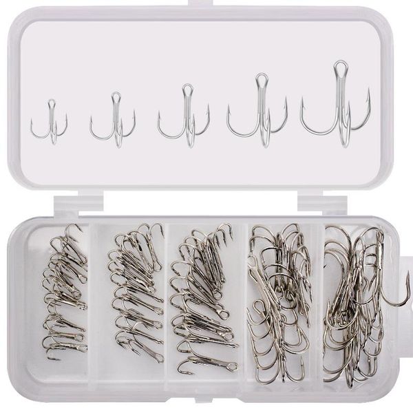 fishing hooks treble high carbon steel tackle 50pcs/box portable rustproof sharp fish hook quality
fishing hooks treble high carbon steel tackle 50pcs/box portable rustproof sharp fish hook quality