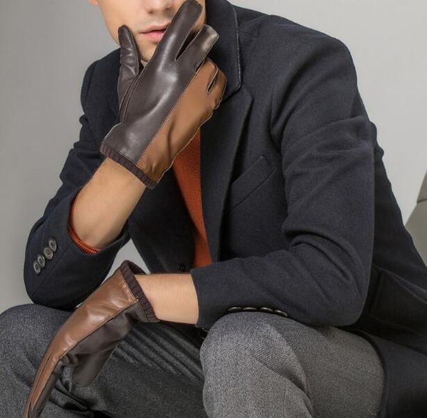 five fingers gloves men' autumn winter contrast color genuine leather male patchwork natural driving glove r3436, Blue;gray
five fingers gloves men' autumn winter contrast color genuine leather male patchwork natural driving glove r3436, Blue;gray
