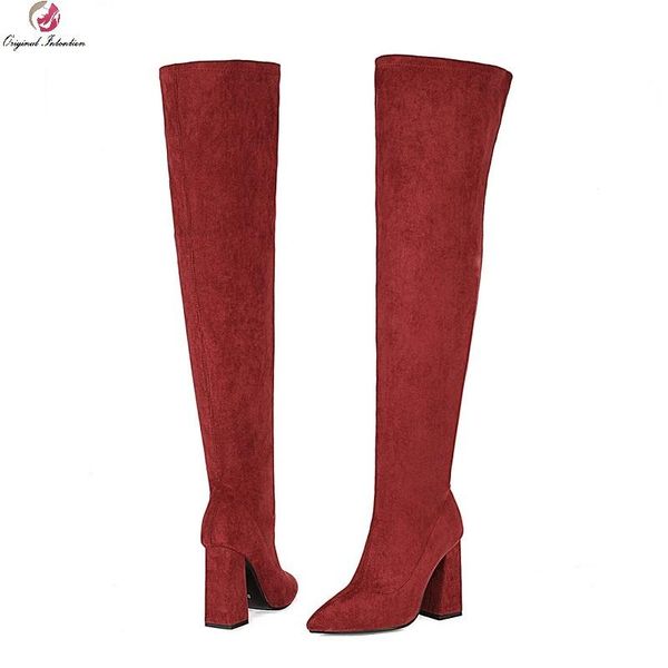 boots women slim thighs high comfort square heel elastic suede heels over the knee flock long autumn winter size 48, Black
boots women slim thighs high comfort square heel elastic suede heels over the knee flock long autumn winter size 48, Black