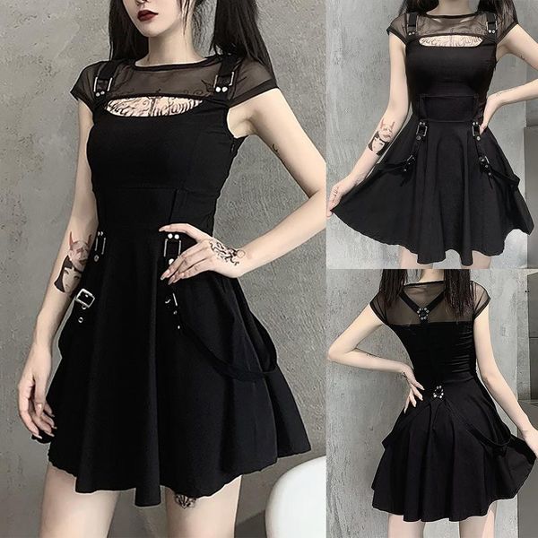 casual dresses punk dress summer women style dark breathable mesh open back stitching ladies trendy hollow out gothic mini, Black;gray
casual dresses punk dress summer women style dark breathable mesh open back stitching ladies trendy hollow out gothic mini, Black;gray