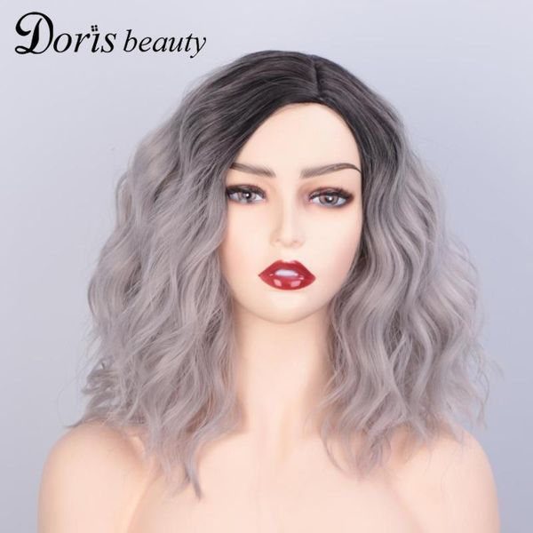 synthetic wigs doris beauty short water wave cosplay wig ombre wavy women's for women purple gray blue red middle part, Black
synthetic wigs doris beauty short water wave cosplay wig ombre wavy women's for women purple gray blue red middle part, Black
