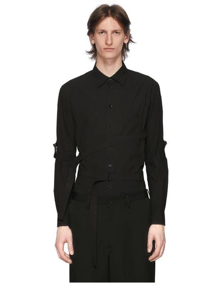men's casual shirts fashion tie shirt suspenders japanese gentleman wind loose large, White;black
men's casual shirts fashion tie shirt suspenders japanese gentleman wind loose large, White;black