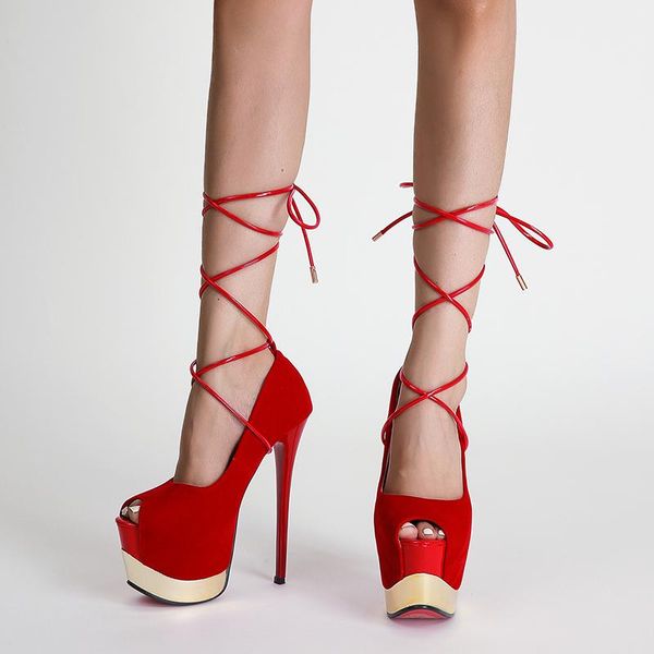 dress shoes red wedding bride 16cm ladies high heels platform peep toe cross strappy pumps women talons aiguille, Black
dress shoes red wedding bride 16cm ladies high heels platform peep toe cross strappy pumps women talons aiguille, Black