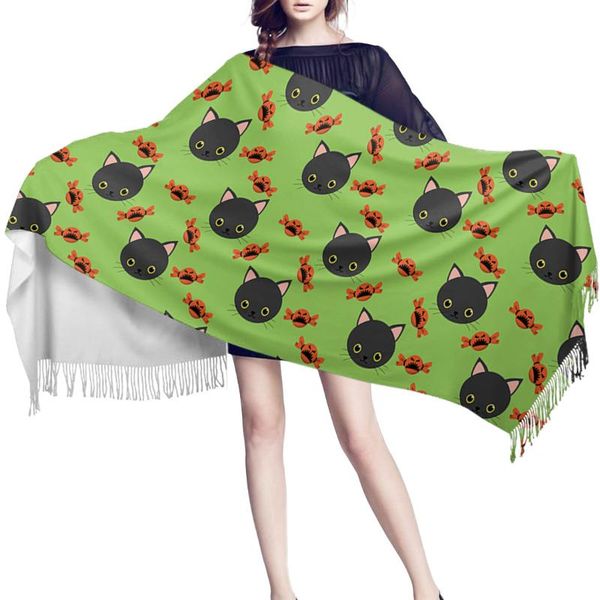 women cashmere scarf thin lady halloween cat and candy shawls and wraps female hijab long head scarves, Blue;gray
women cashmere scarf thin lady halloween cat and candy shawls and wraps female hijab long head scarves, Blue;gray
