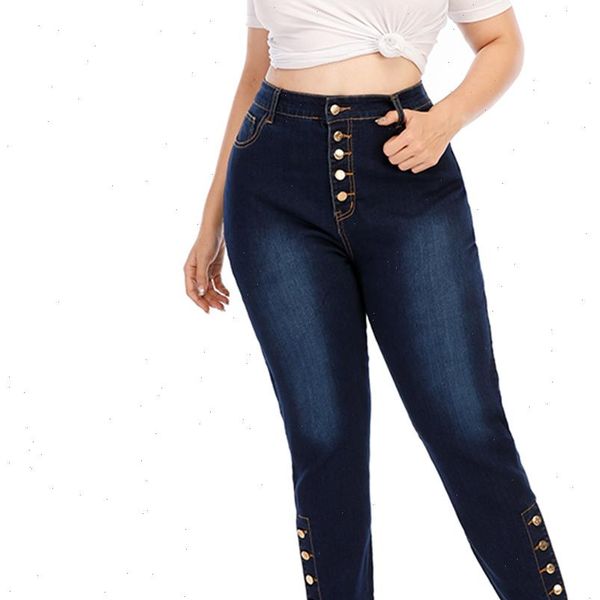 5xl plus size womens jeans high waist pants pocket button mom femme skinny elastic trouser denim pencil stretch, Blue
5xl plus size womens jeans high waist pants pocket button mom femme skinny elastic trouser denim pencil stretch, Blue