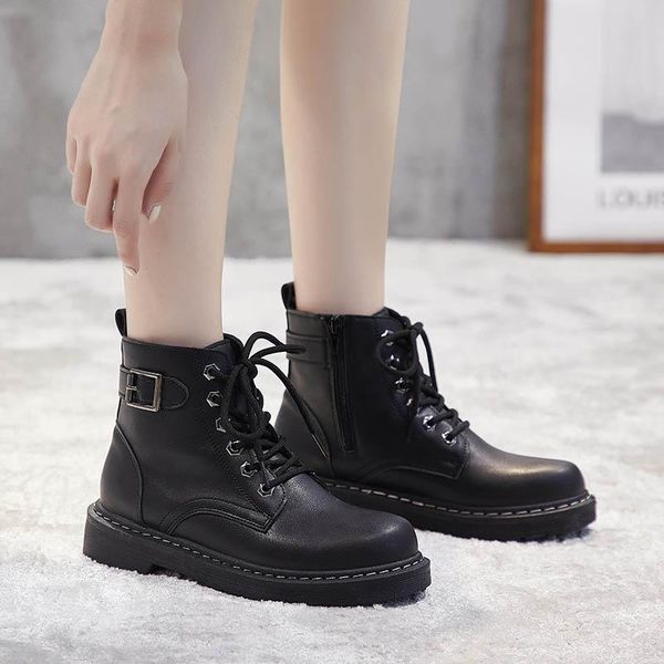 boots 2021 women's winter lace round toe flat bottom fashion buckle mid-heel zipper ankle women, Black
boots 2021 women's winter lace round toe flat bottom fashion buckle mid-heel zipper ankle women, Black