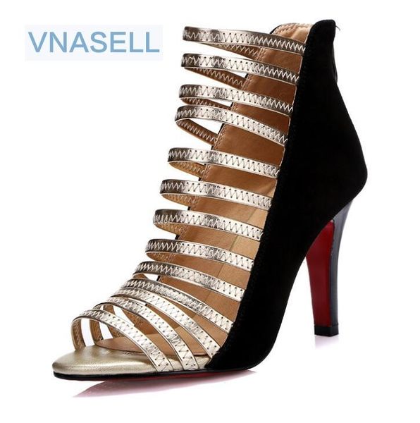 size 30-43 shoes summer fashion women genuine leather red bottom heels gladiator sandals, Black
size 30-43 shoes summer fashion women genuine leather red bottom heels gladiator sandals, Black