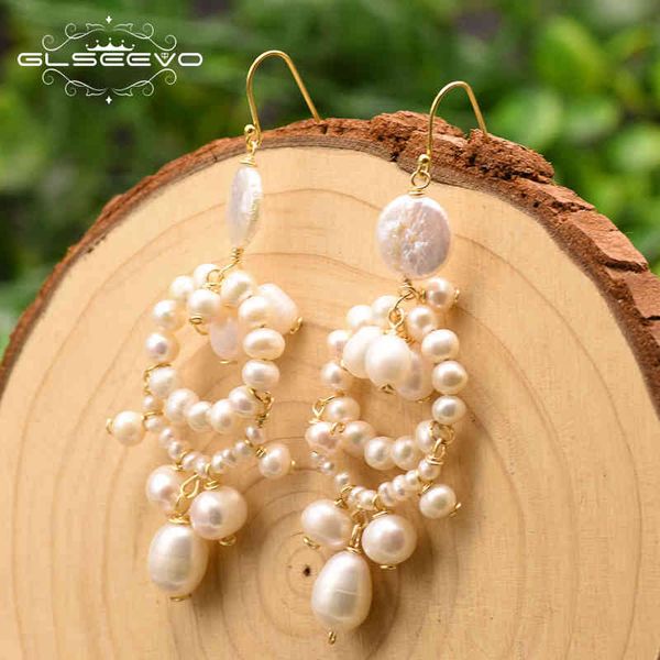glseevo 100% genuine fresh water pearl earrings for women girl birthday party luxury korean style boucles d oreille femme ge0842, Golden
glseevo 100% genuine fresh water pearl earrings for women girl birthday party luxury korean style boucles d oreille femme ge0842, Golden