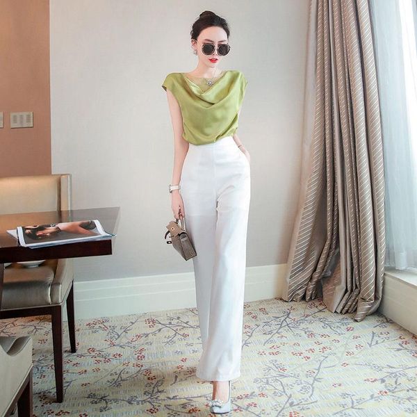 women's two piece pants women 2021 summer fashion suit female casual shirt and set office lady ol sets elegant outfits b33, White
women's two piece pants women 2021 summer fashion suit female casual shirt and set office lady ol sets elegant outfits b33, White