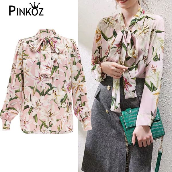 fashion designer runway blouse summer women bow collar lily flower floral print streetwear elegant pink shirt blusas 210421, White
fashion designer runway blouse summer women bow collar lily flower floral print streetwear elegant pink shirt blusas 210421, White