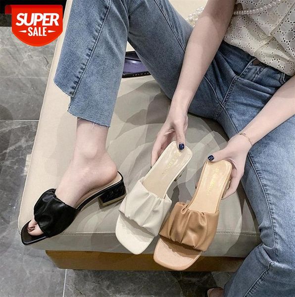 women's sandals and slippers, outer wear fashion, one-line folds, upper slippers ladies #bt2p, Black
women's sandals and slippers, outer wear fashion, one-line folds, upper slippers ladies #bt2p, Black