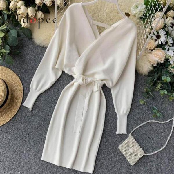 casual dresses dress women autumn spring slim knitted batwing sleeve bottom elegant solid color high waist comfort vestidos, Black;gray
casual dresses dress women autumn spring slim knitted batwing sleeve bottom elegant solid color high waist comfort vestidos, Black;gray