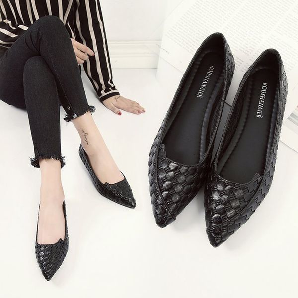 sandals spring style flats women woven pointed shallow mouth flat shoes black brown color size 35-40 iq38
sandals spring style flats women woven pointed shallow mouth flat shoes black brown color size 35-40 iq38