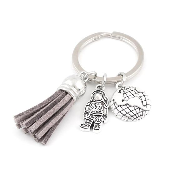space exploration astronaut keychain world map pendant with tassel keyholder handmade metal creative jewelry e2580, Silver
space exploration astronaut keychain world map pendant with tassel keyholder handmade metal creative jewelry e2580, Silver
