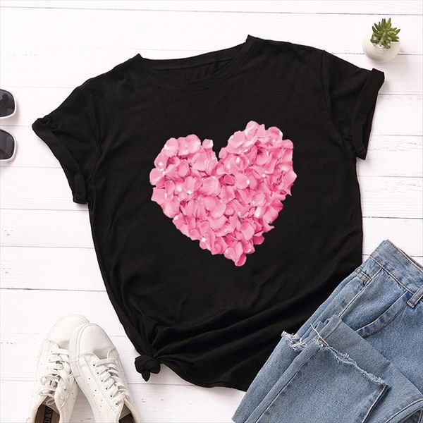 zogankin pink heart flower print womens black summer fashion cotton casual t shirt for 90s yong girl, White
zogankin pink heart flower print womens black summer fashion cotton casual t shirt for 90s yong girl, White