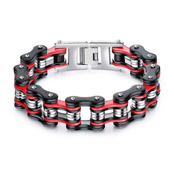 charm bracelets 108g 22cm motorcycle bracelet for men stainless steel between red fashion personality trend bicycle chain jewelry, Golden;silver
charm bracelets 108g 22cm motorcycle bracelet for men stainless steel between red fashion personality trend bicycle chain jewelry, Golden;silver