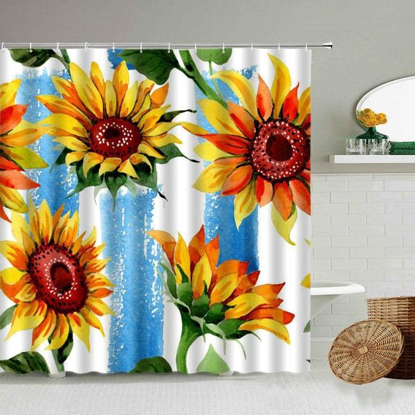 sunflower pattern printing waterproof fabric curtain shower curtains yellow flower plant black white striped art bathtub screen
sunflower pattern printing waterproof fabric curtain shower curtains yellow flower plant black white striped art bathtub screen