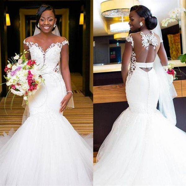 other wedding dresses boat neck illusion backless applique lace court train mermaid bridal dress wed gowns plus size arrival african weddi, White
other wedding dresses boat neck illusion backless applique lace court train mermaid bridal dress wed gowns plus size arrival african weddi, White