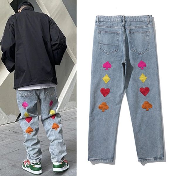 men's jeans high street embroidery washed retro blue pants men and women loose straight fly denim trousers oversize baggy z4oo
men's jeans high street embroidery washed retro blue pants men and women loose straight fly denim trousers oversize baggy z4oo