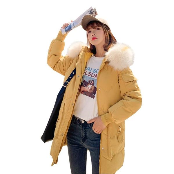 women's trench coats big fur winter coat thickened parkas women stitching slim long jacket down cotton ladies, Tan;black
women's trench coats big fur winter coat thickened parkas women stitching slim long jacket down cotton ladies, Tan;black