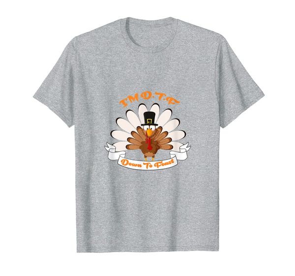 cool thanksgiving dtf down to feast turkey t-shirt, White;black