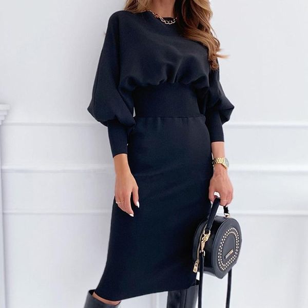 casual dresses winter woman solid color round neck waist bag hip dress lantern long sleeve ladies street pink black vestidos, Black;gray
casual dresses winter woman solid color round neck waist bag hip dress lantern long sleeve ladies street pink black vestidos, Black;gray