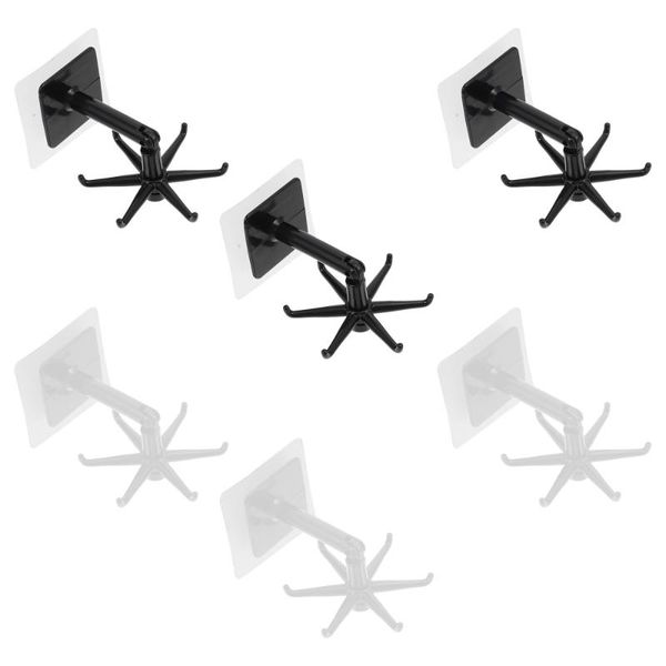 hooks & rails 6pcs wall-mounted cookware rotatable storage shelves bathroom hangers
hooks & rails 6pcs wall-mounted cookware rotatable storage shelves bathroom hangers