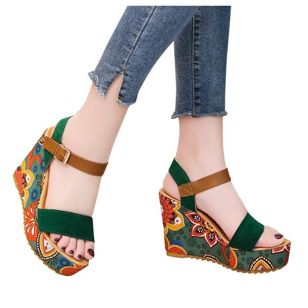sandals summer women vintage wedges shoes woman platform high heels ladies buckle strap sandalias mujer, Black
sandals summer women vintage wedges shoes woman platform high heels ladies buckle strap sandalias mujer, Black