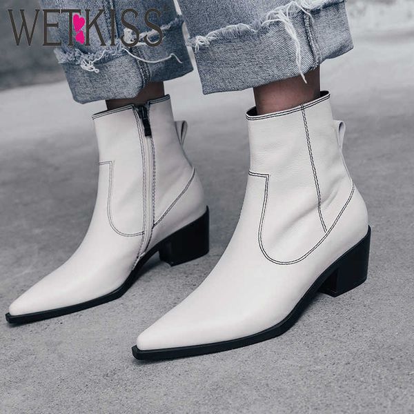 wetkiss cow leather western boots women cowboy ankle boots pointed toe shoes female cuban heels high shoes ladies winter 210630, Black
wetkiss cow leather western boots women cowboy ankle boots pointed toe shoes female cuban heels high shoes ladies winter 210630, Black