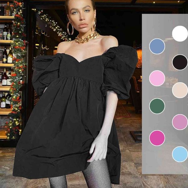bbk za summer v neck women dress mini puff sleeve palace style french kawaii sweet girls casual loose vintage a, Black;gray
bbk za summer v neck women dress mini puff sleeve palace style french kawaii sweet girls casual loose vintage a, Black;gray