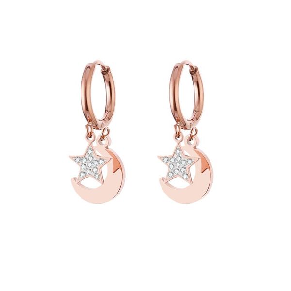 hoop & huggie full crystal five-pointed star moon pendant drop earrings gift for woman stainless steel hoops wedding party jewelry, Golden;silver
hoop & huggie full crystal five-pointed star moon pendant drop earrings gift for woman stainless steel hoops wedding party jewelry, Golden;silver