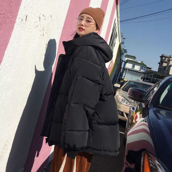 down cotton padded clothes winter student coat loose bread small short women, Black
down cotton padded clothes winter student coat loose bread small short women, Black