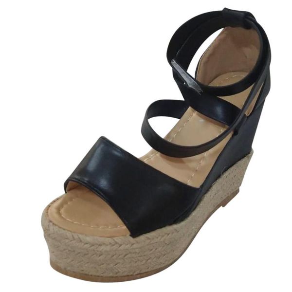 vogue fashion retro women cross strap lace-up wedges thick bottom roman shoes sandals summer platform casual shoe travel july 1, Black
vogue fashion retro women cross strap lace-up wedges thick bottom roman shoes sandals summer platform casual shoe travel july 1, Black