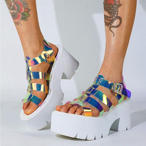 multicolor open toe punk chunky women's sandals buckle strappy platform stylish t-strap gladiator for women, Black
multicolor open toe punk chunky women's sandals buckle strappy platform stylish t-strap gladiator for women, Black