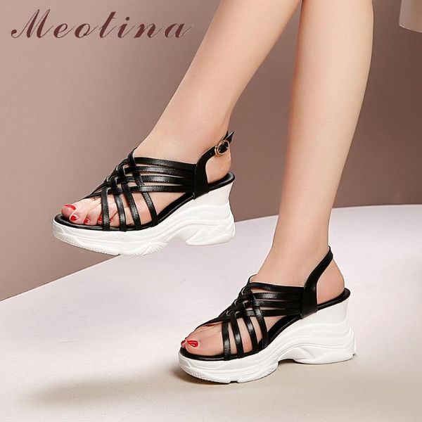 meotina women sandals summer shoes natural genuine leather platform wedge high heel buckle open toe female size 43, Black
meotina women sandals summer shoes natural genuine leather platform wedge high heel buckle open toe female size 43, Black