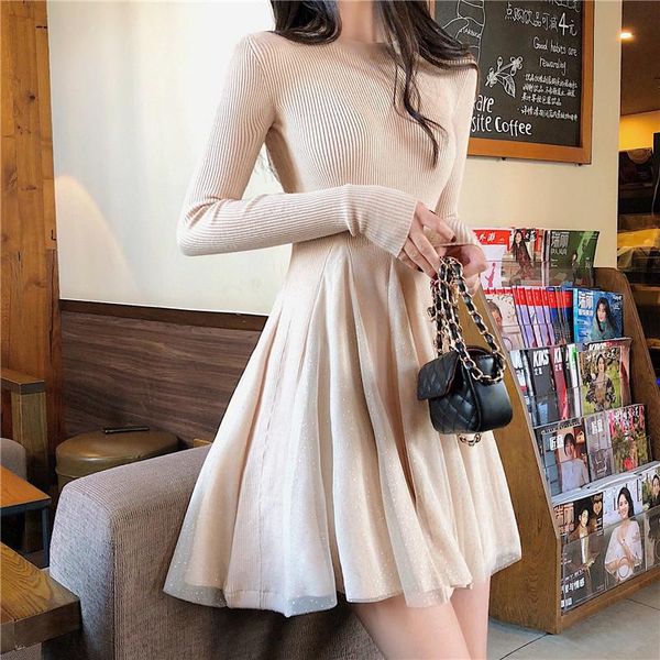 casual dresses ladies pleated solid o-neck mini dress ulzzang spring fall basic korean sweet style knitted women's clothing long sleeve, Black;gray
casual dresses ladies pleated solid o-neck mini dress ulzzang spring fall basic korean sweet style knitted women's clothing long sleeve, Black;gray