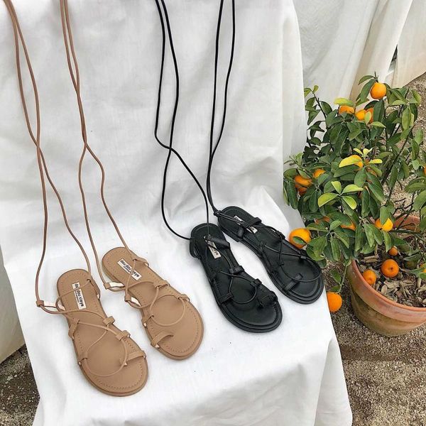 sandals 2021 korean cross flat women's open toe foot thin band holiday beach roman women, Black
sandals 2021 korean cross flat women's open toe foot thin band holiday beach roman women, Black