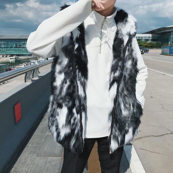 men's vests autumn vest warm fashion contrast color casual hooded jacket men streetwear wild loose gilet coat mens clothes, Black;white
men's vests autumn vest warm fashion contrast color casual hooded jacket men streetwear wild loose gilet coat mens clothes, Black;white