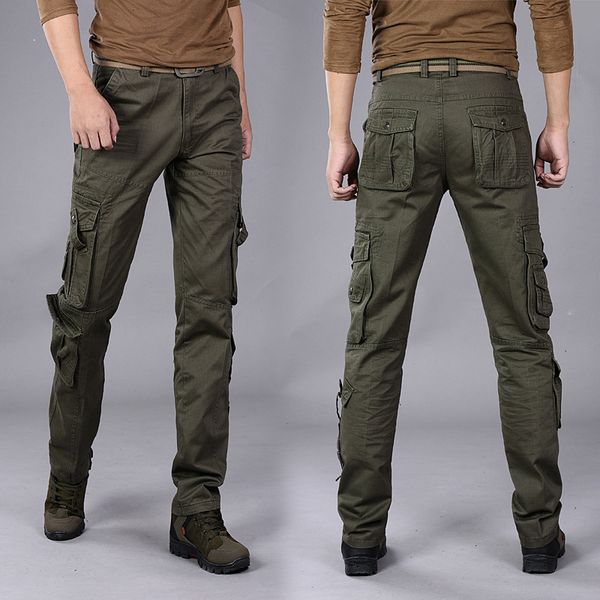 men's pants spring and autumn outdoor casual color overalls multi-pocket fashion straight trousers army cargo gdyl, Black
men's pants spring and autumn outdoor casual color overalls multi-pocket fashion straight trousers army cargo gdyl, Black