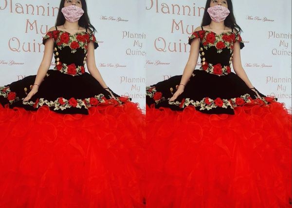 fashion black and red velvet quinceanera prom dresses off the shoulder mexican charro 3d floral flowers 2022 sleeves party formal sweet 16 d, Blue;red
fashion black and red velvet quinceanera prom dresses off the shoulder mexican charro 3d floral flowers 2022 sleeves party formal sweet 16 d, Blue;red