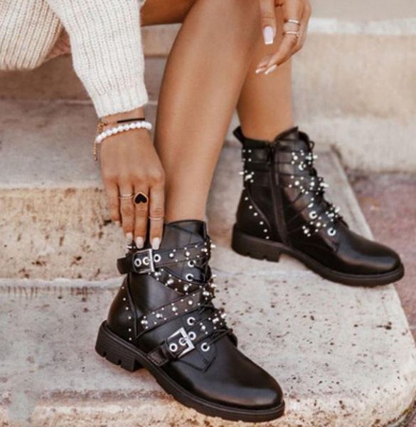 boots fashion women's ankle side zipper buckle strap shoes black rivets punk locomotive style ladies women short booties
boots fashion women's ankle side zipper buckle strap shoes black rivets punk locomotive style ladies women short booties
