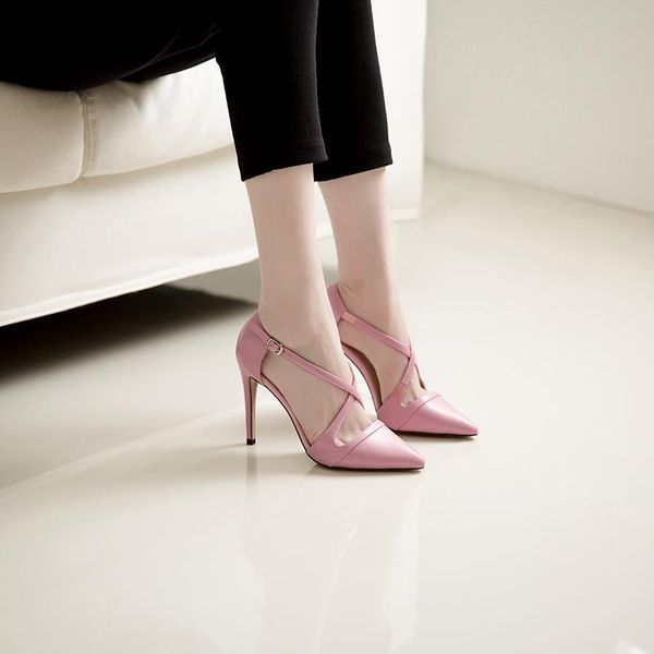 spring style all-match pointed toe hollow stiletto single shoes large size small banquet dress female sandals 31-44, Black
spring style all-match pointed toe hollow stiletto single shoes large size small banquet dress female sandals 31-44, Black