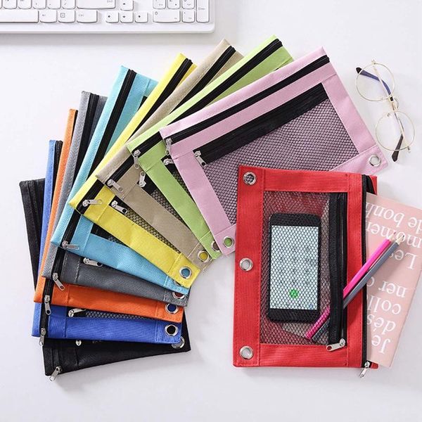 pcs ring binder pouch pencil bag with holes 3-ring zipper pouches clear window file holder office supplies 25*18cm bags
pcs ring binder pouch pencil bag with holes 3-ring zipper pouches clear window file holder office supplies 25*18cm bags