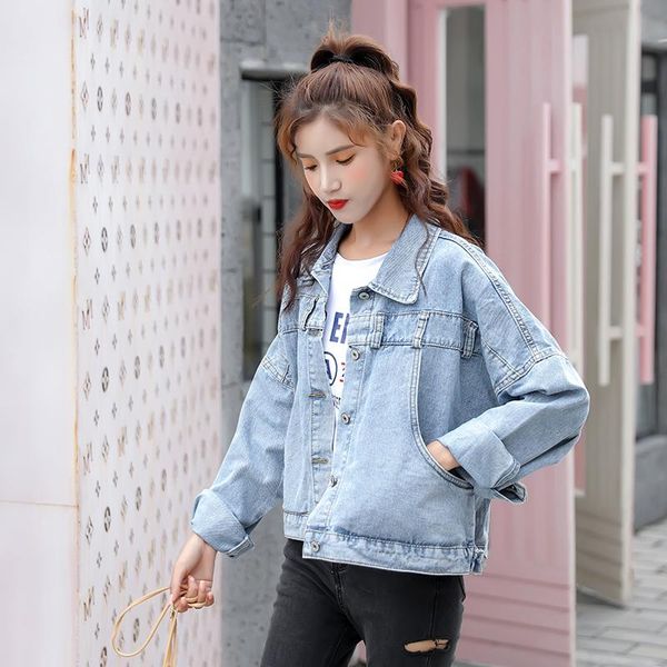 denim women short jacket autumn long sleeve cotton button korean jean corpped coat loose casual fashion female clothes women's jackets, Black;brown
denim women short jacket autumn long sleeve cotton button korean jean corpped coat loose casual fashion female clothes women's jackets, Black;brown