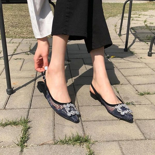 sandals spring and autumn style rhinestone buckle lace women's pointed toe mesh flat, Black
sandals spring and autumn style rhinestone buckle lace women's pointed toe mesh flat, Black