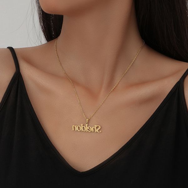 ins simple trend stainless steel lettering cutting name necklace titanium personalized english necklace, Black
ins simple trend stainless steel lettering cutting name necklace titanium personalized english necklace, Black