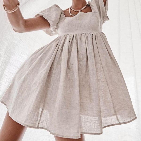 women's swimwear elegant khaki bodycon dress women 2021 summer puff sleeve short casual a-line pleated vestido lady, White;black
women's swimwear elegant khaki bodycon dress women 2021 summer puff sleeve short casual a-line pleated vestido lady, White;black