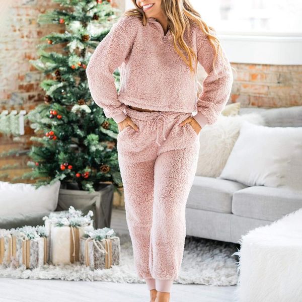 women's two piece pants pajamas tracksuit set casual soft warm fleece sweatsuit sets femme sports joggers sweatsuits for winter #40, White
women's two piece pants pajamas tracksuit set casual soft warm fleece sweatsuit sets femme sports joggers sweatsuits for winter #40, White