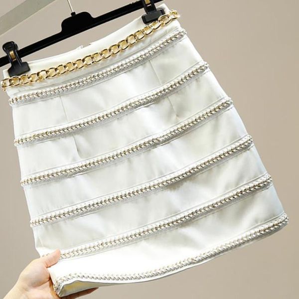 skirts heavy industry metal chain decoration fashion half-length skirt women high-waisted all-match package hip mini, Black
skirts heavy industry metal chain decoration fashion half-length skirt women high-waisted all-match package hip mini, Black